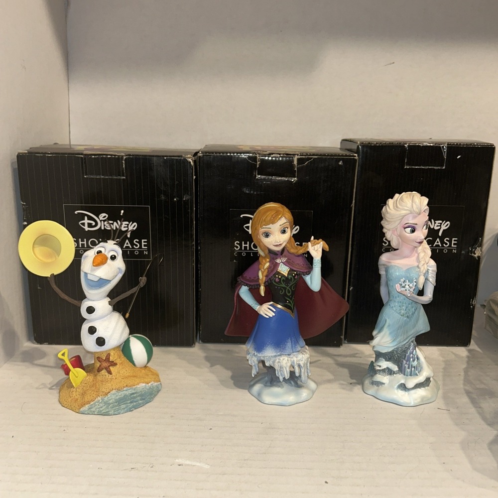 DISNEY Showcase Collection GRAND JESTER STUDIOS FROZEN / ELSA, Olaf, ANNA SET